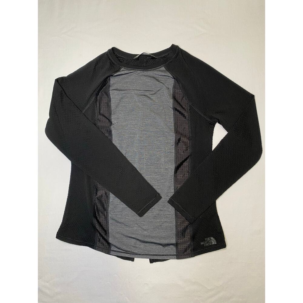 The North Face Women's XS Black Gray Determination Long Sleeve Top Train Run Gym